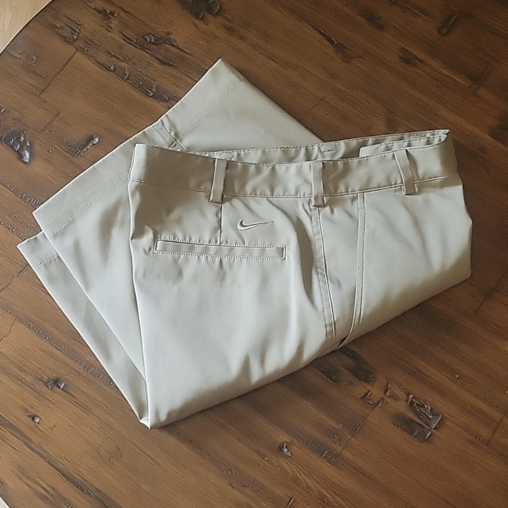 Nike Tan Flat Front Men Shorts